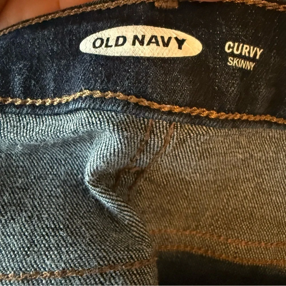 Old Navy Curvy Skinny Dark Wash Stretch Jeans | Women’s Size 14